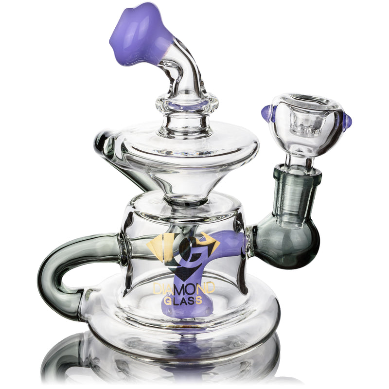 6" Showerhead Recycler, by Diamond Glass (free banger included) - BKRY Inc.