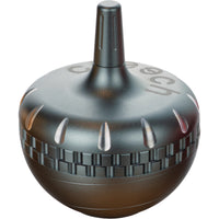 Grinder by Cheech Glass in grey, spike top design with metallic anodized finish