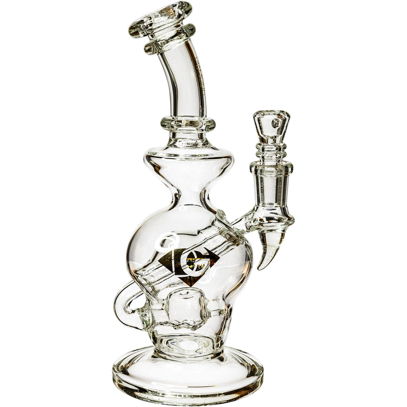 8" Bubble Recycler Rig, by Diamond Glass (free banger included) - BKRY Inc.
