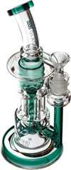 9” Pillar Percolator Rig, by Diamond Glass (free banger included)