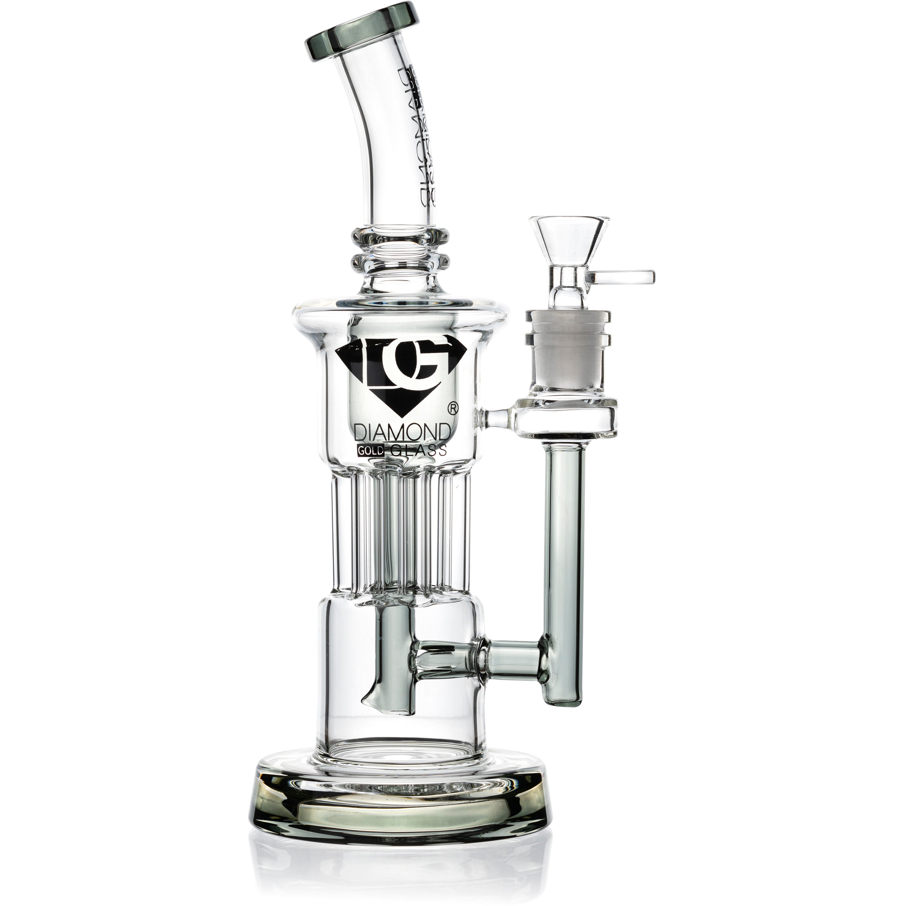 9” Pillar Percolator Rig, by Diamond Glass (free banger included