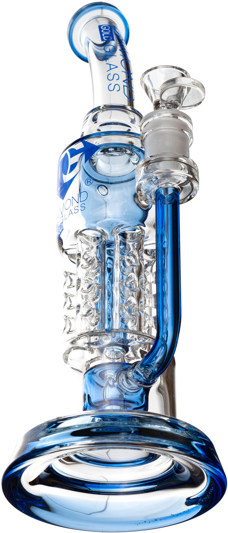 12” Incycler Swiss Pillar Perc Rig, by Diamond Glass (free banger included)