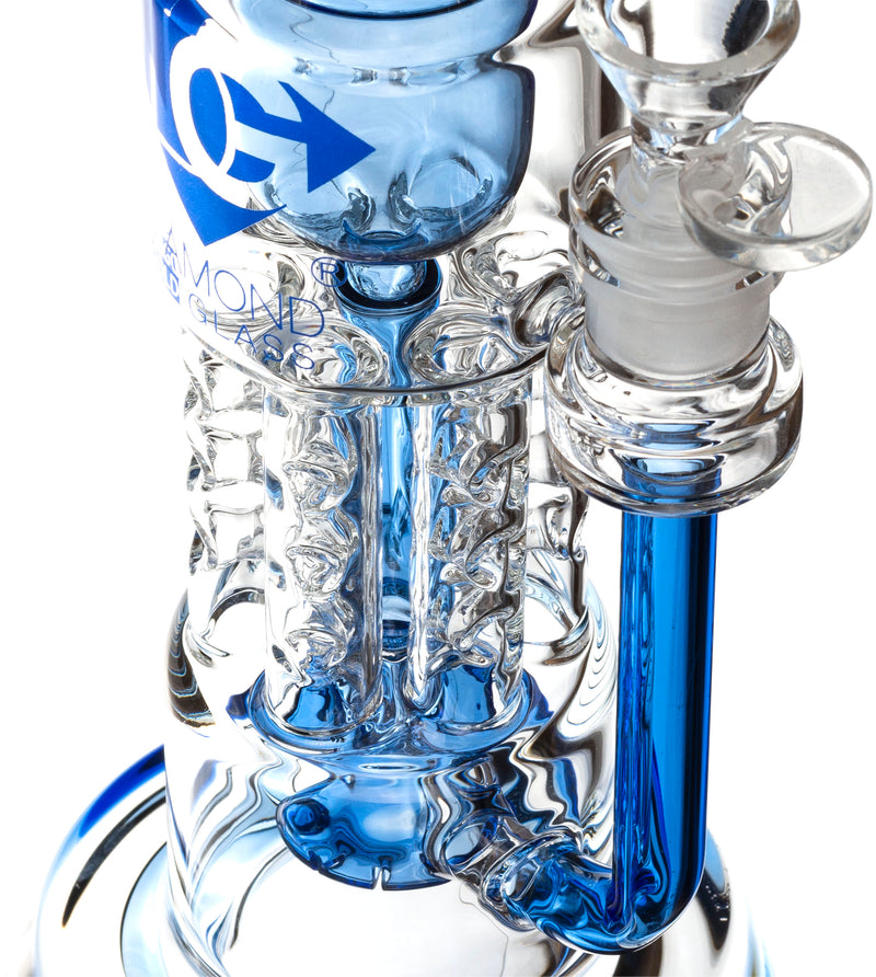 12” Incycler Swiss Pillar Perc Rig, by Diamond Glass (free banger incl ...