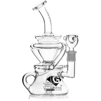 9" Hourglass Swiss Recycler Rig, by Diamond Glass (free banger included)