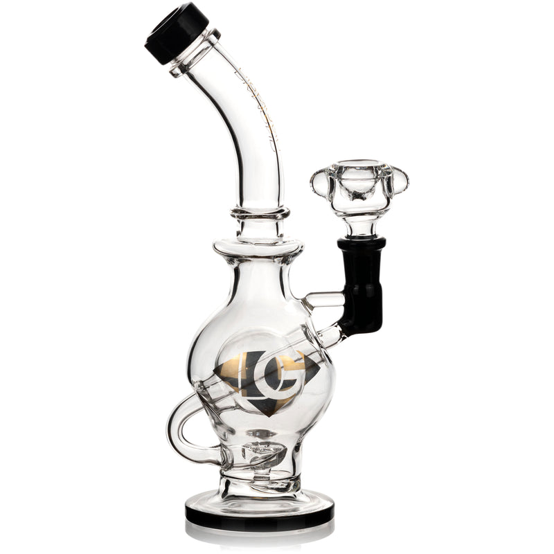 10" Orb Recycler Rig, by Diamond Glass (free banger included)
