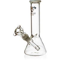 8" Mini Ice Pinch Beaker Water Pipe | Diamond Glass