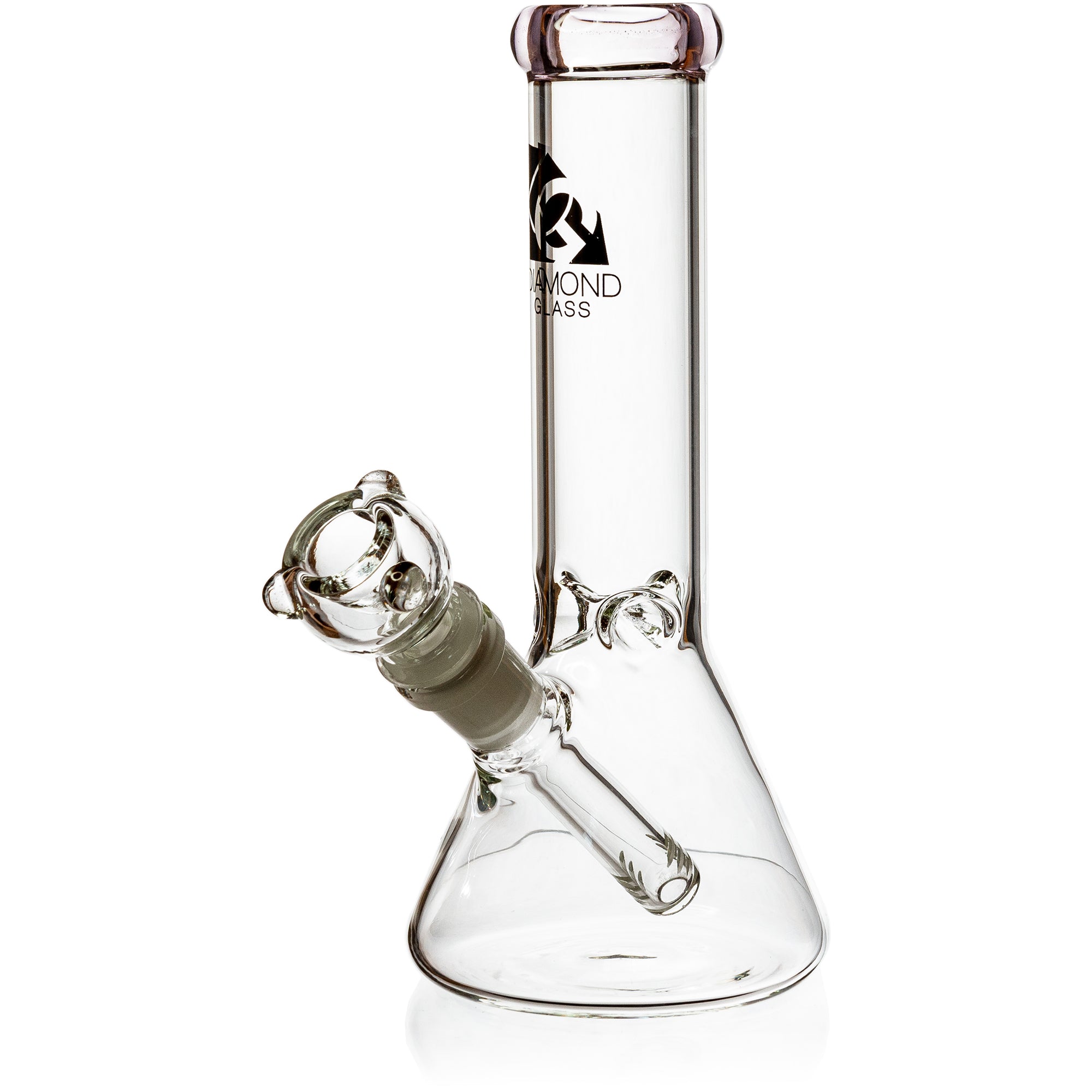 8" Mini Ice Pinch Beaker Water Pipe | Diamond Glass
