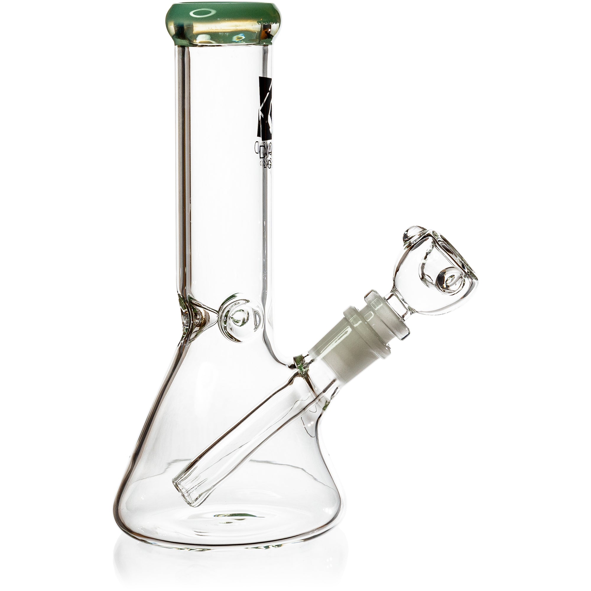 8" Mini Ice Pinch Beaker Water Pipe | Diamond Glass