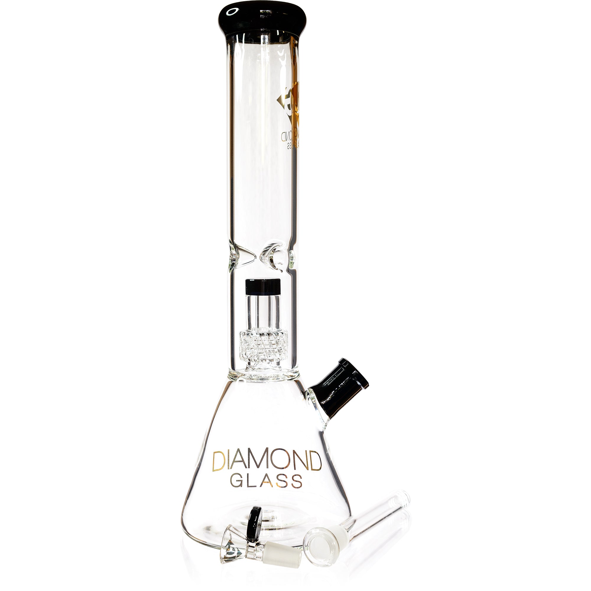 14" Beaker Bong w/ Matrix UFO Perc, by Diamond Glass