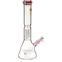 14" Beaker Bong w/ Matrix UFO Perc, by Diamond Glass