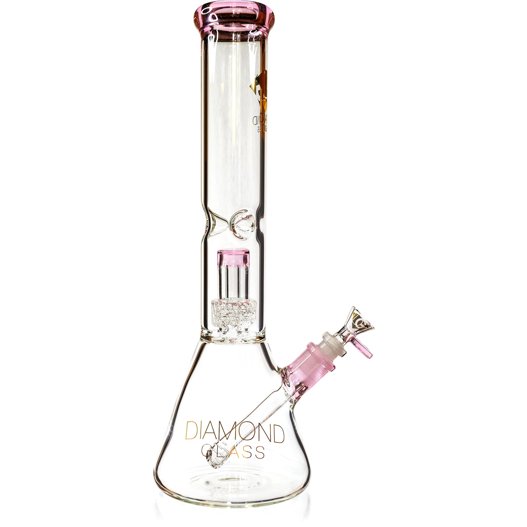 14" Beaker Bong w/ Matrix UFO Perc, by Diamond Glass
