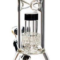 14" Beaker Bong w/ Matrix UFO Perc, by Diamond Glass