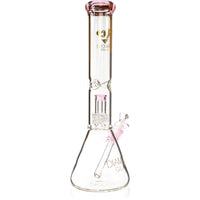 14" Beaker Bong w/ Matrix UFO Perc, by Diamond Glass