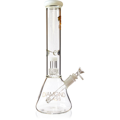 14" Beaker Bong w/ Matrix UFO Perc, by Diamond Glass