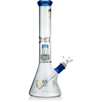 14" Beaker Bong w/ Matrix UFO Perc, by Diamond Glass