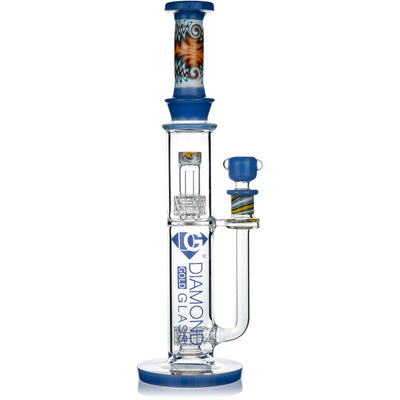 16” Reversal Wigwag Matrix Showerhead Stemless Bong, by Diamond Glass - BKRY Inc.