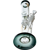 14" Straight Tube Matrix Perc Bong, by Diamond Glass