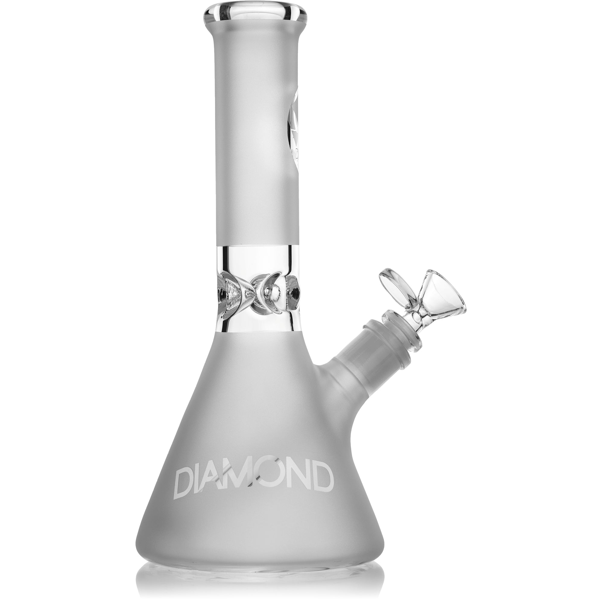 10" Satin Frost Beaker Bong, by Diamond Glass