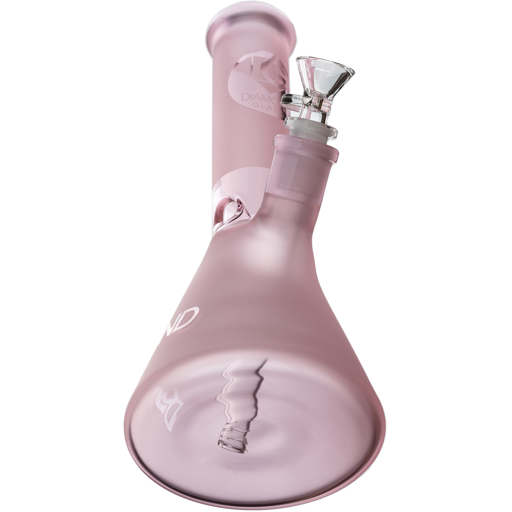 10" Satin Frost Beaker Bong, by Diamond Glass