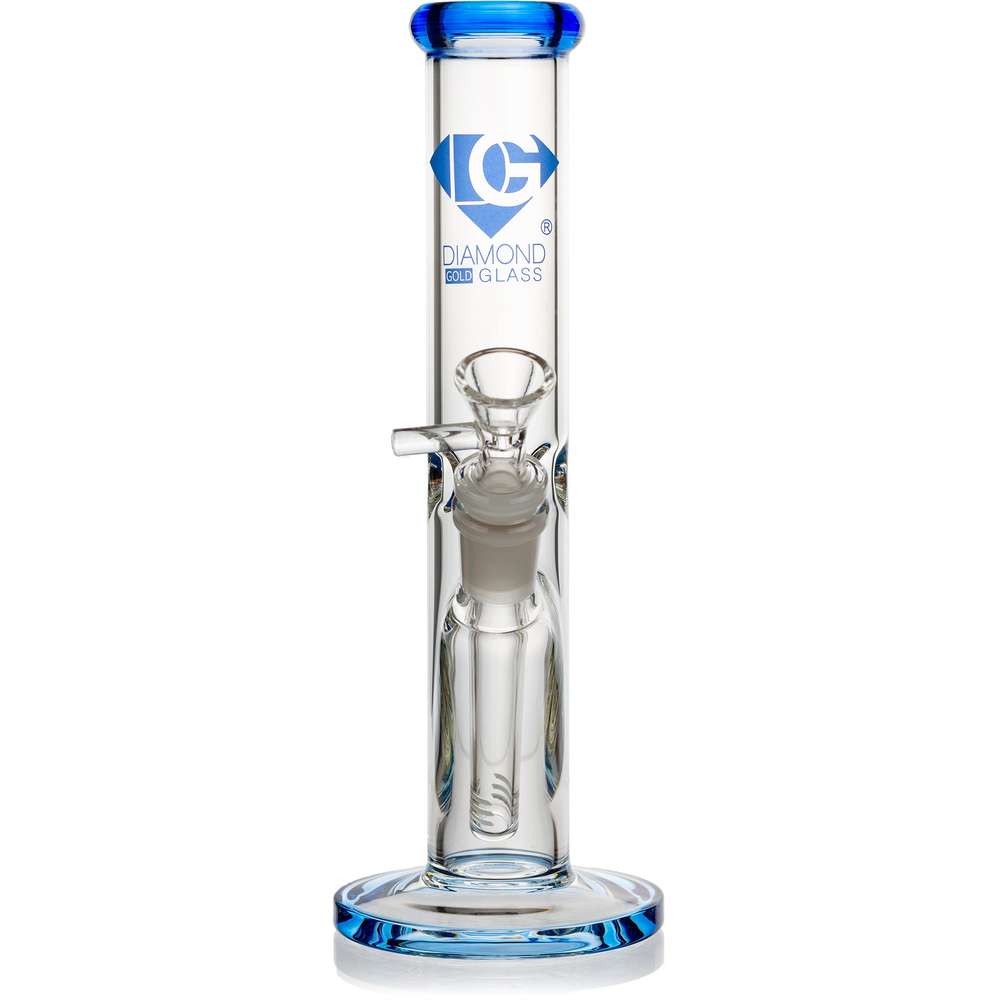 10" Straight Tube Bong, by Diamond Glass