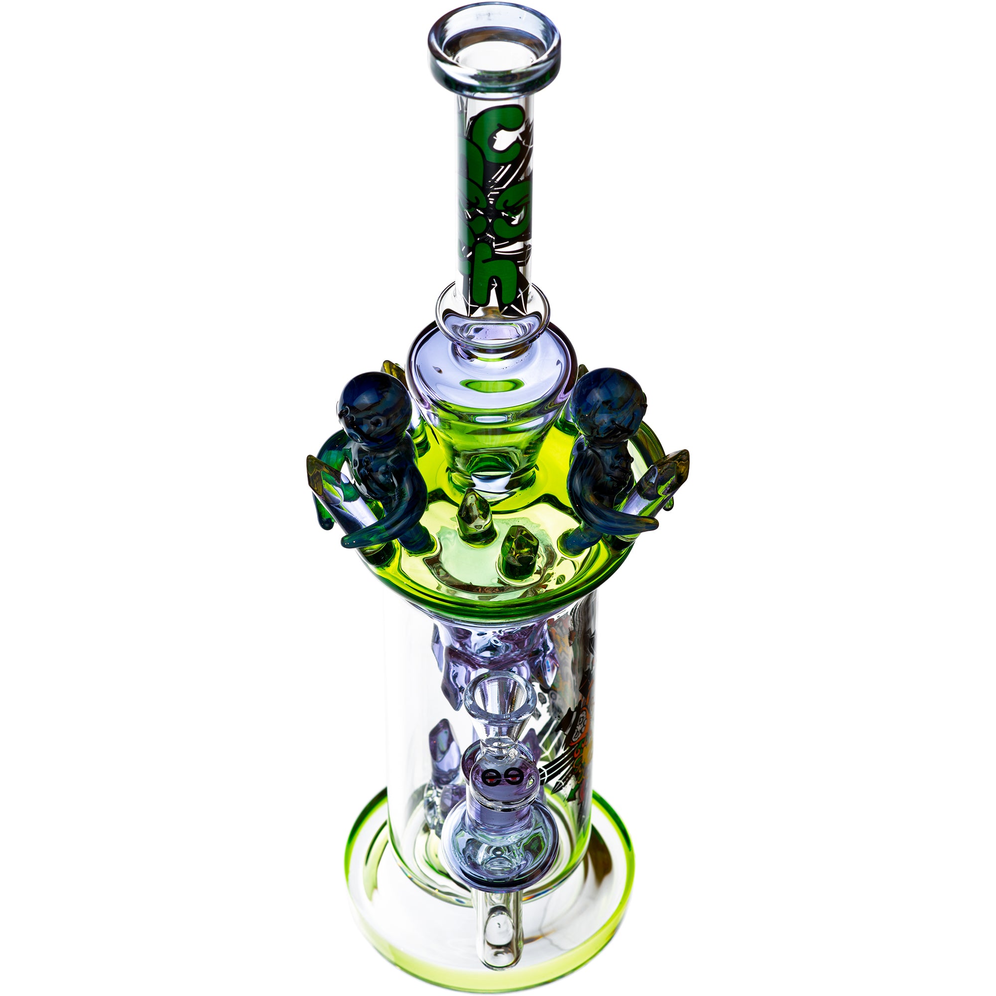 15" Crystal Alien Bong, by Cheech Glass