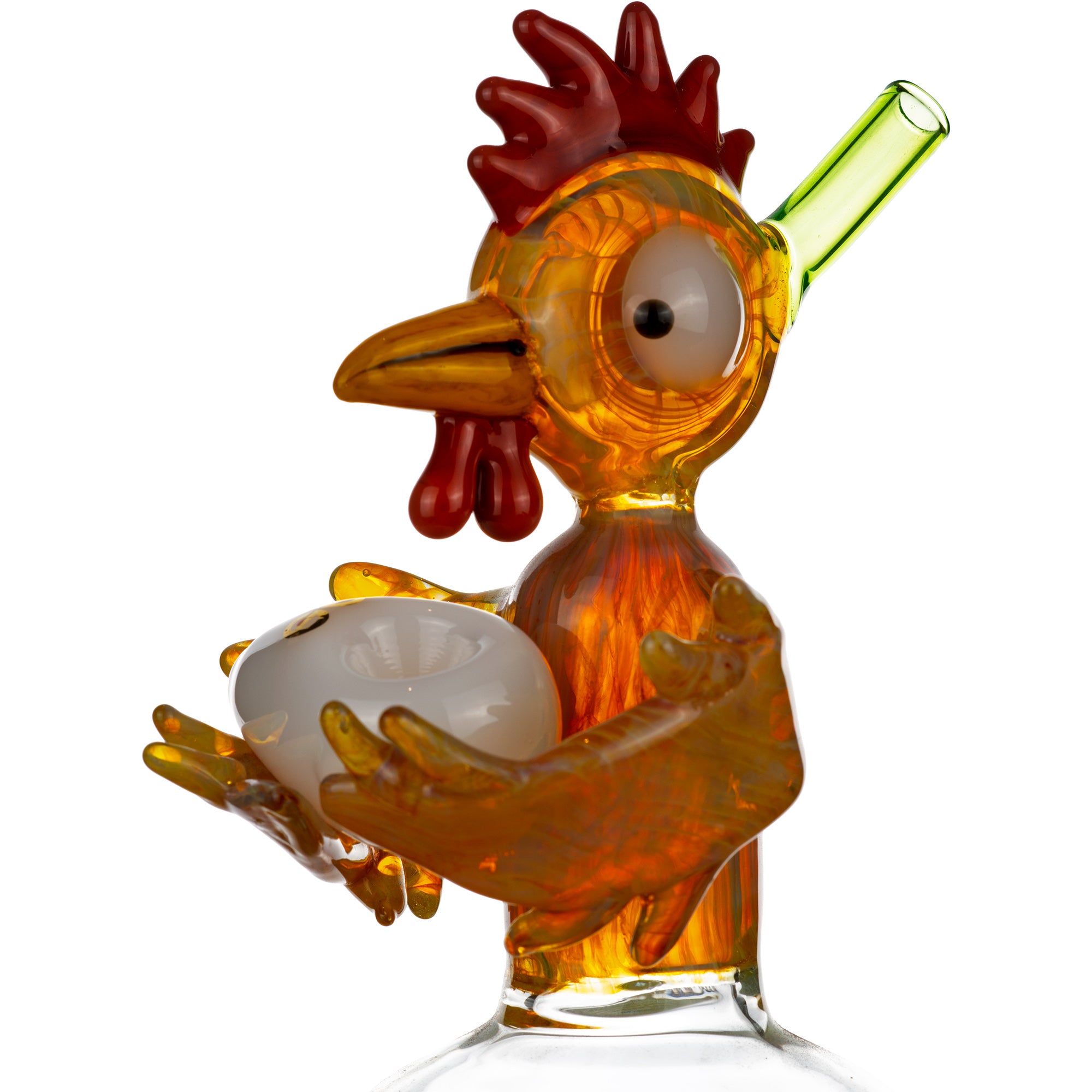 12" Chicken and Egg Bong, by Cheech Glass