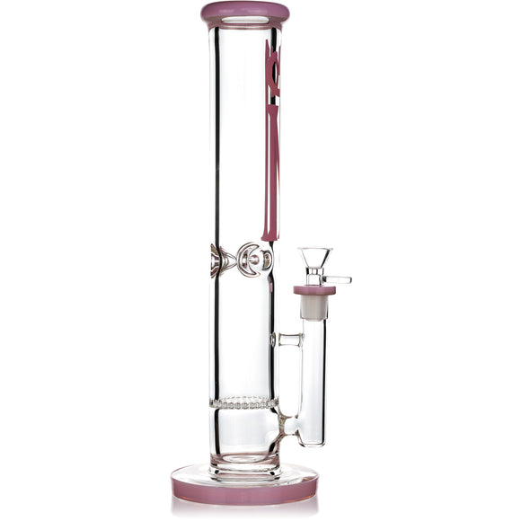 14” Single Honeycomb 7mm Straight Tube Bong, by On1