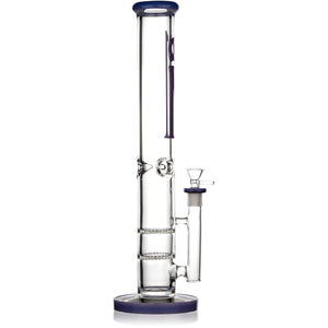 16” Double Honeycomb 7mm Straight Tube Bong, by On1