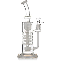 12” Incycler Swiss Pillar Perc Rig, by Diamond Glass (free banger included)