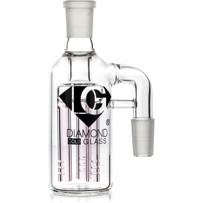 Ash Catcher w/ 14mm Joint, 90˚ Angle 3 Arm Tree Perc, by Diamond Glass - BKRY Inc.