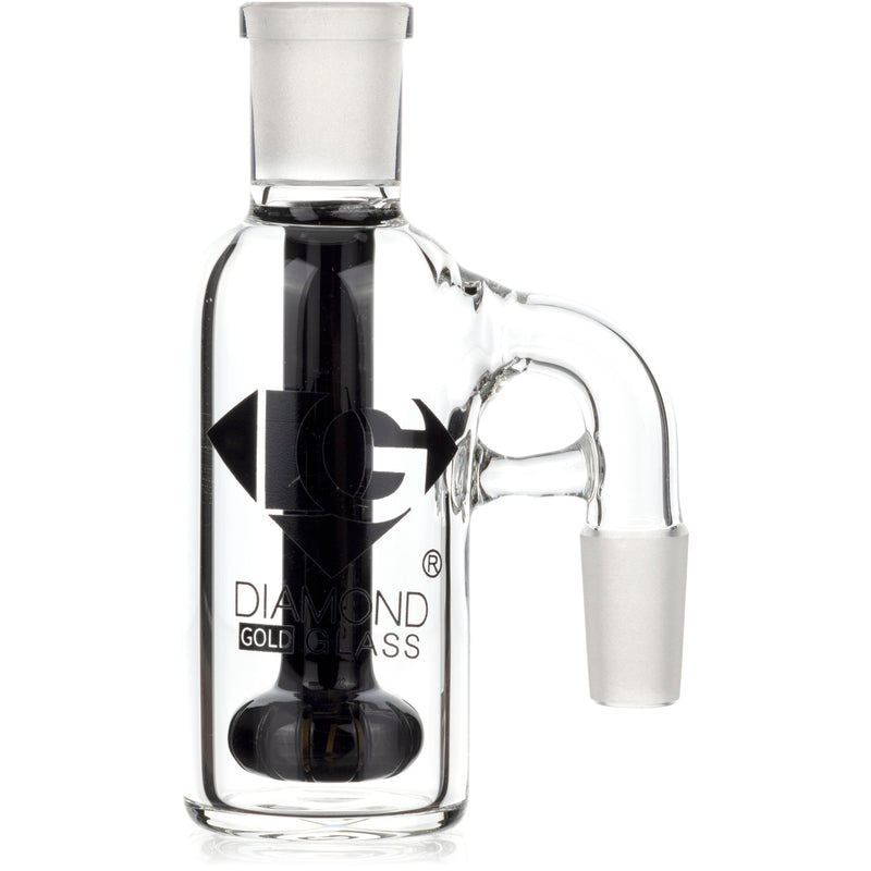 Ash Catcher w/ 14mm Joint, 90˚ Angle, Showerhead Perc, by Diamond Glass