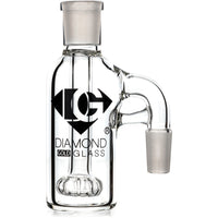 Ash Catcher w/ 14mm Joint, 90˚ Angle, Showerhead Perc, by Diamond Glass