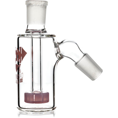 Ash Catcher w/ 18mm Joint, 45˚ Angle, Showerhead Perc, by Diamond Glass - BKRY Inc.
