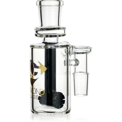 Ash Catcher w/ 18mm Joint, 90˚ Angle, Hammerhead Perc, by Diamond Glass - Bat Kountry