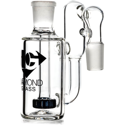 Ash Catcher w/ 18mm Joint, 90˚ Angle, Showerhead+ Recycler Perc, by Diamond Glass - BKRY Inc.