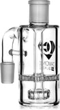 Ash Catcher w/ 18mm Joint, 90˚ Angle, Honeycomb to Showerhead, by Diamond Glass - Bat Kountry