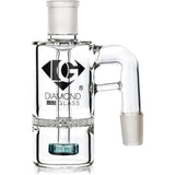 Ash Catcher w/ 18mm Joint, 90˚ Angle, Honeycomb to Showerhead, by Diamond Glass - BKRY Inc.