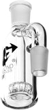 Ash Catcher Clear Showerhead w/ 18mm Joint, 90˚ Angle, by Diamond Glass - BKRY Inc.