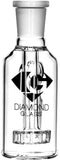 Ash Catcher w/ 18mm Joint, 90˚ Angle, Showerhead, by Diamond Glass - Bat Kountry