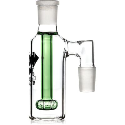 Ash Catcher w/ 18mm Joint, 90˚ Angle with Showerhead Perc, by Diamond Glass - BKRY Inc.
