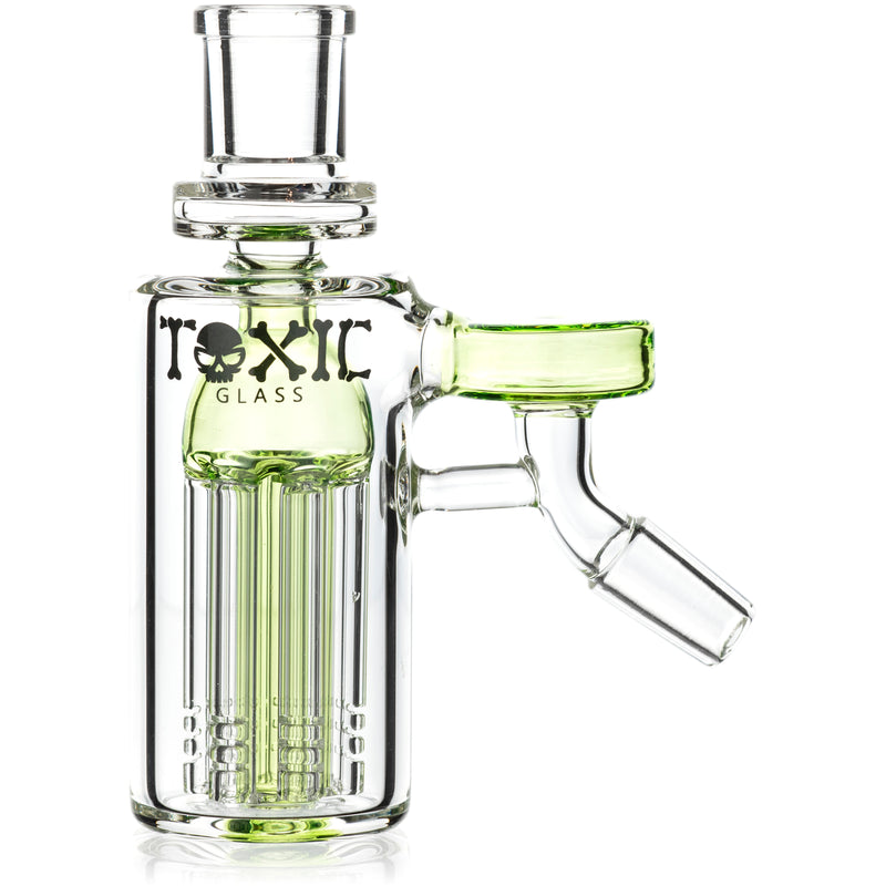 Multi-Arm Tree Perc Ash Catcher w/ 14mm Joint, 45˚ Angle, by Toxic Glass