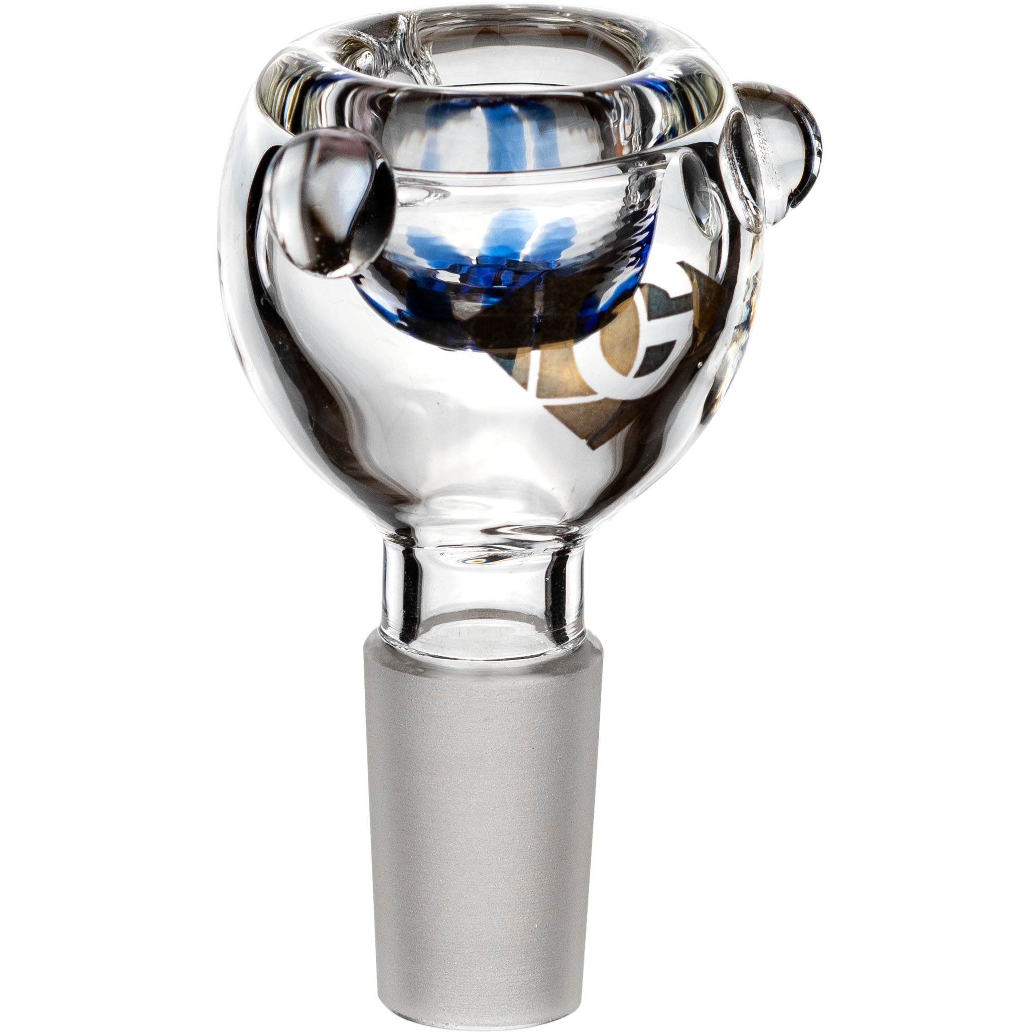 14mm Male Slide Glass Bowl – Round, Clear, Handmade, For Water Pipes