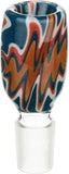 18mm Reversal Wigwag Heady Long Male Bowl - Bat Kountry