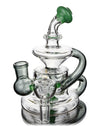 6" Compact Rig w/ Showerhead Recycler, by Diamond Glass (free banger included) - Bat Kountry