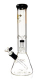 14" Beaker Bong w/ Matrix UFO Perc, by Diamond Glass - Bat Kountry