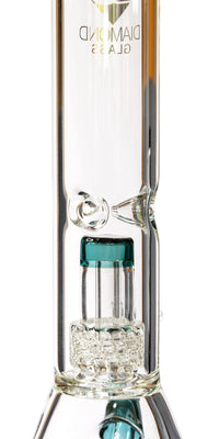 14" Beaker Bong w/ Matrix UFO Perc, by Diamond Glass - Bat Kountry