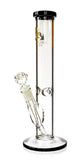 14" Straight Tube Bong w/ Ice Pinch, by Diamond Glass - Bat Kountry
