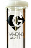 14" Straight Tube Bong w/ Ice Pinch, by Diamond Glass - Bat Kountry
