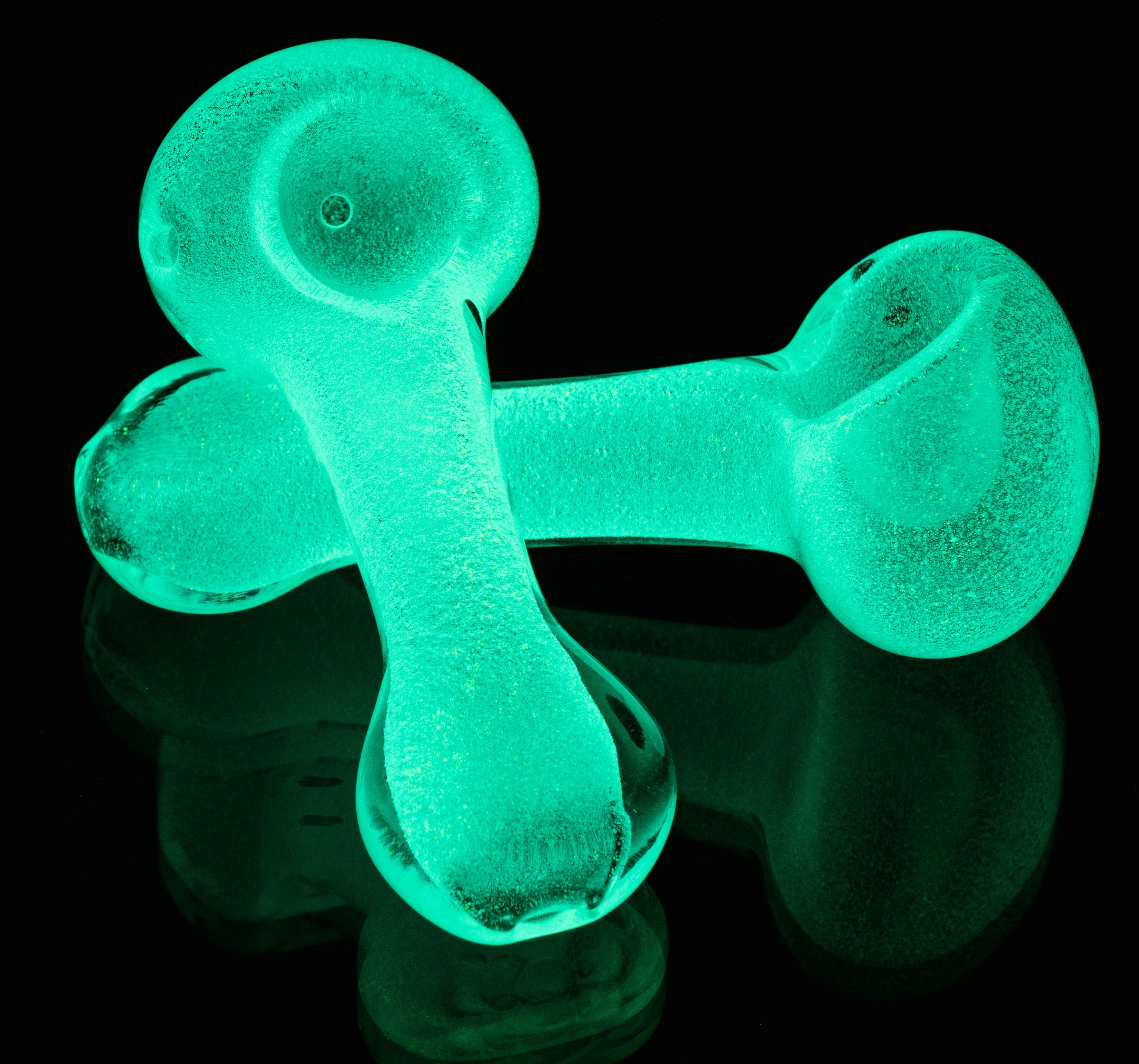 Glow in the Dark Spoon Hand Pipe - Bat Kountry