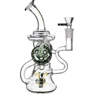 9" Rig w/ Headphones Swiss Recycler, by Diamond Glass (free banger included) - Bat Kountry